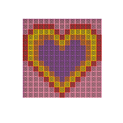 Pixel-Motiv "HERZ" (ohne Rahmen)