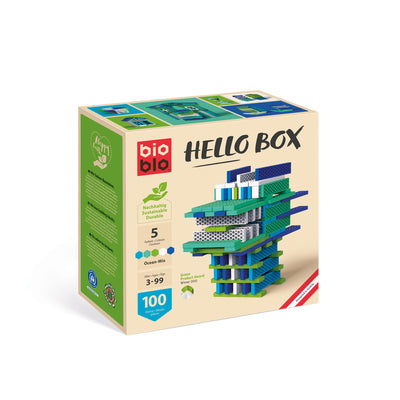 Hello Box "Ocean-Mix" con 100 mattoncini