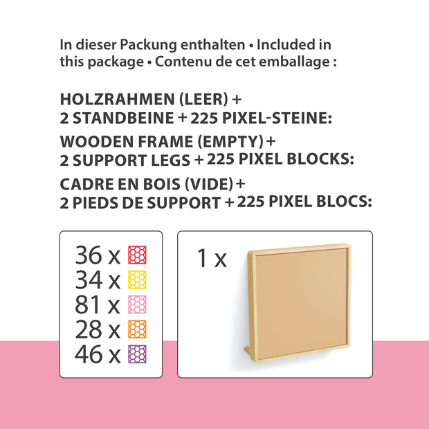 Pixel-Frame inkl. Motiv "HERZ"